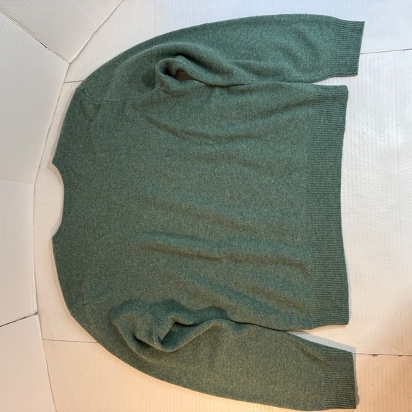 Ralph Lauren Men's 2XL Sweater Preppy V-neck Lambs Wool Pony green‎ Jumper EUC - Picture 8 of 13